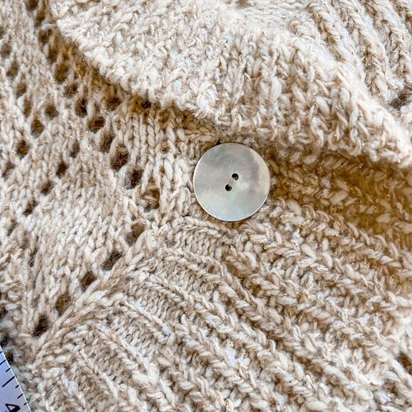 Vintage Y2K 90s Olsen Europe Gold Knit Cardigan L - Picture 5 of 6